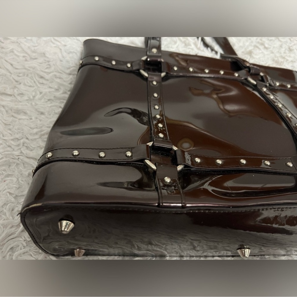 Patent Leather Brown/Bronze Beijo Bag - Picture 8 of 12